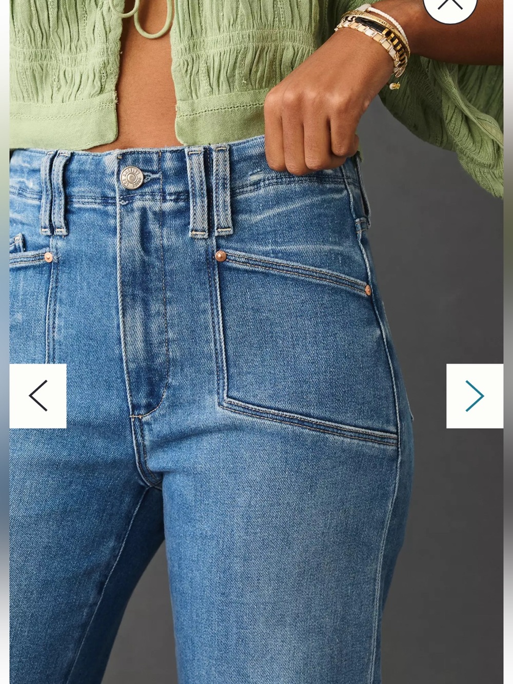 NWOT PAIGE Anessa High-Rise Wide-Leg Crop Jeans - Picture 5 of 13